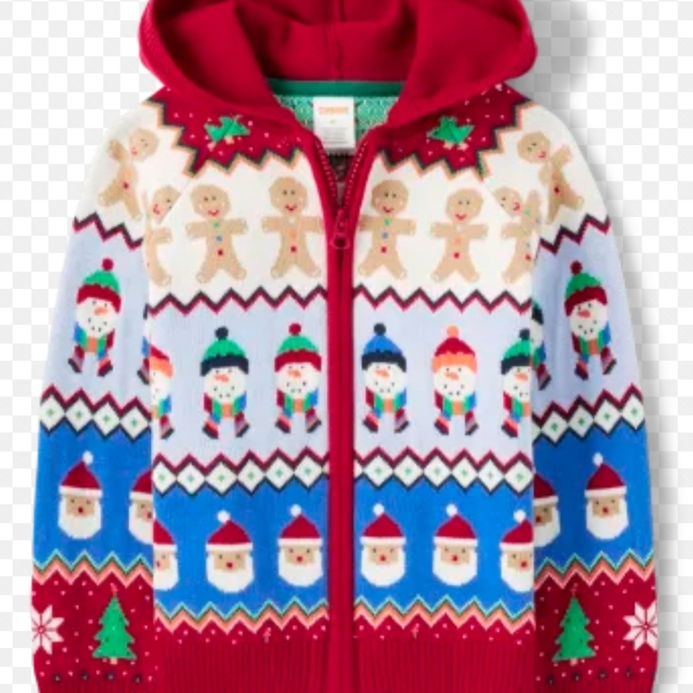 Gymboree Kids Fairisle Zip Up Hoodie - Very Merry - Size 6